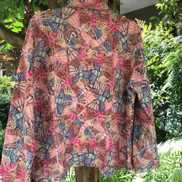 Analogy Woman lt denim printed cotton blend jacket, Woman’s Size - Picture 2 of 11